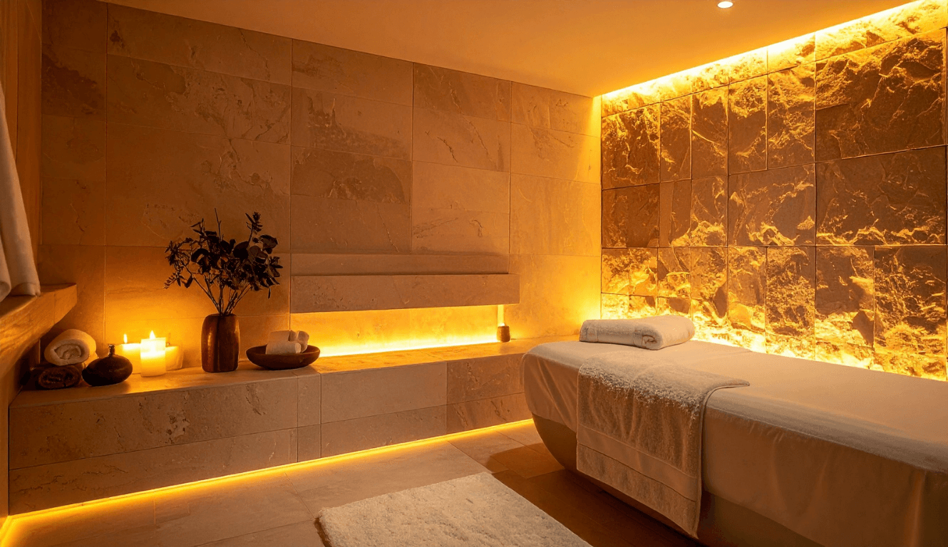 Wellnessbereich in einem gehobenen Hotel